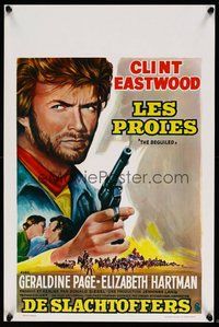 6t624 BEGUILED Belgian '71 cool different art of Clint Eastwood, Don Siegel!