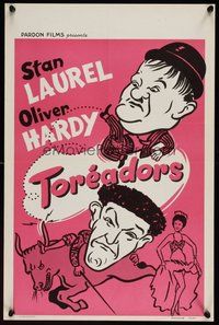6t631 BULLFIGHTERS Belgian R60s wacky artwork of Stan Laurel & Oliver Hardy!