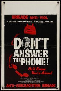 6t655 DON'T ANSWER THE PHONE Belgian '80 he'll know you're alone, horror!