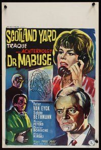 6t656 DR MABUSE VS SCOTLAND YARD Belgian '63 Paul May directed mystery, Peter Van Eyck