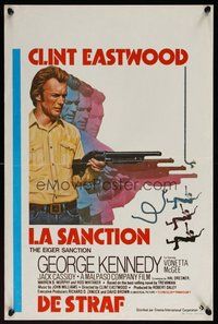 6t659 EIGER SANCTION Belgian '75 cool multiple images of Clint Eastwood w/shotgun!