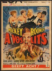 6t724 SOUND OFF Belgian '52 wacky art of screaming Mickey Rooney + with lots of girls!