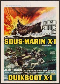 6t731 SUBMARINE X-1 Belgian '68 cool naval scuba divers & warfare art!
