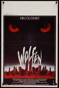 6t747 WOLFEN Belgian '81 really cool different Landi horror art of red eyes!