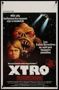 6t748 XTRO Belgian '83 some extra-terrestrials aren't friendly, art of scary alien!