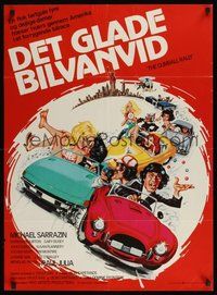 6t511 GUMBALL RALLY Danish '76 Michael Sarrazin, wacky art of car racing around the world!