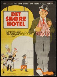 6t516 HONEYMOON HOTEL Danish '47 John E. Blakeley comedy, wacky artwork of hotel staff!