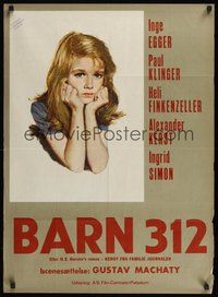 6t586 SUCHKIND 312 Danish '55 Paul Klinger, Ingrid Simon, cool art of Inge Egger!