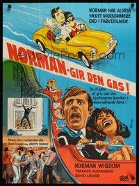 6t610 WHAT'S GOOD FOR THE GOOSE Danish '69 Norman Wisdom, wacky Wenzel artwork!