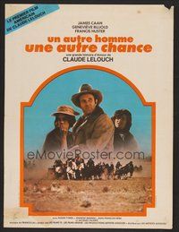 6t203 ANOTHER MAN ANOTHER CHANCE French 15x21 '77 Claude Lelouch, James Caan & Genevieve Bujold!