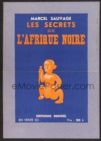 6t221 LES SECRETS DE L'AFRIQUE NOIRE French 15x21 '80s Marcel Sauvage novel!