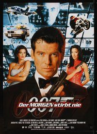 6t271 TOMORROW NEVER DIES German '97 super close image of Pierce Brosnan as James Bond 007!