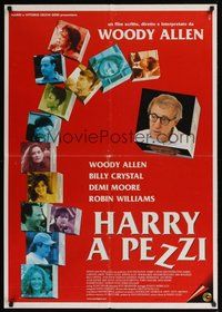 6t115 DECONSTRUCTING HARRY Italian 28x39 '97 Woody Allen, Toby Maguire, Robin Williams, Demi Moore