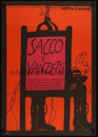6t409 SACCO & VANZETTI Polish 23x33 '73 anarchist bio starring Gian Maria Volonte, Flizak art!