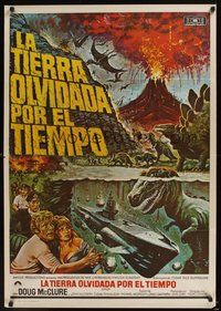 6t104 LAND THAT TIME FORGOT Spanish '75 Edgar Rice Burroughs, Chantrell dinosaur art!