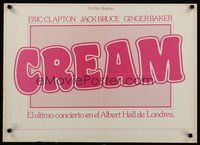 6t111 CREAM'S FAREWELL CONCERT Spanish 20x28 '76 Eric Clapton, Cream's final concerts!