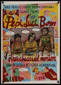 6t107 PEPI, LUCI, BOM Spanish '80 Pedro Almodovar, cool artwork by Ceesepe!
