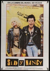 6t108 SID & NANCY Spanish '86 Gary Oldman & Chloe Webb, punk rock classic directed by Alex Cox!