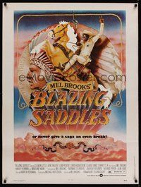 6w101 BLAZING SADDLES 30x40 '74 classic Mel Brooks western, art of Cleavon Little by John Alvin!