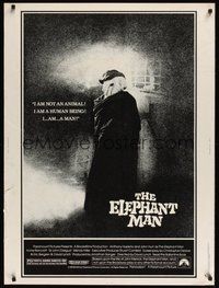 6w107 ELEPHANT MAN 30x40 '80 John Hurt is not an animal, Anthony Hopkins, directed by David Lynch!