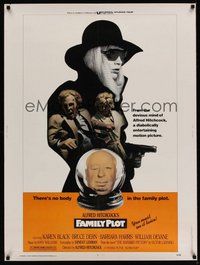 6w112 FAMILY PLOT 30x40 '76 from the mind of devious Alfred Hitchcock, Karen Black, Bruce Dern!