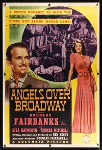 6w144 ANGELS OVER BROADWAY 40x60 '40 sexy Rita Hayworth, Douglas Fairbanks Jr.!