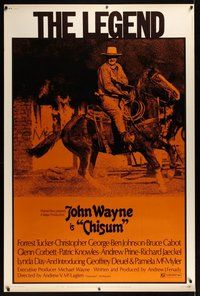 6w147 CHISUM 40x60 '70 Andrew V. McLaglen, The Legend John Wayne on horseback!