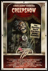 6w151 CREEPSHOW 40x60 '82 George Romero & Stephen King's tribute to E.C. Comics, cool horror art!
