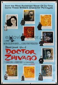 6w155 DOCTOR ZHIVAGO 40x60 '65 Omar Sharif, Julie Christie, David Lean epic, Piotrowski art!
