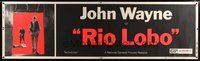 6w073 RIO LOBO paper banner '71 Howard Hawks, Give 'em Hell, John Wayne, great cowboy image!