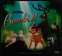 6w078 BAMBI II video vinyl banner '06 Walt Disney, cute cartoon art from sequel!