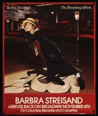 6w029 BARBRA STREISAND THE BROADWAY ALBUM special 36x43 '85 great photo of Streisand on stage!
