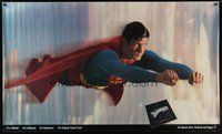 6w048 SUPERMAN special 36x56 '78 cool image of flying comic book hero Christopher Reeve!