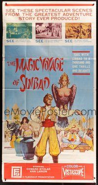 6x059 MAGIC VOYAGE OF SINBAD 3sh '62 Russian fantasy written by Francis Ford Coppola!