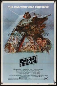 6x187 EMPIRE STRIKES BACK style B 1sh '80 George Lucas sci-fi classic, cool artwork by Tom Jung!
