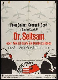 6x637 DR. STRANGELOVE German '64 Stanley Kubrick classic, Peter Sellers, Tomi Ungerer art!