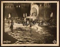 6x630 METROPOLIS German 9.25x11.75 lobby card #29 '27 Fritz Lang classic, children flee flooded streets!