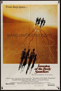 6x222 INVASION OF THE BODY SNATCHERS advance 1sh '78 Kaufman classic remake of space invaders!