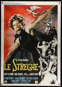 6x107 WITCHES Italian 1p '67 Le Streghe, Clint Eastwood, Silvana Mangano, art by Enrico De Seta!