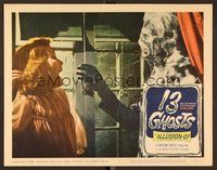 6x365 13 GHOSTS LC #2 '60 William Castle, great close up of monster approaching terrified girl!