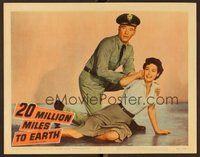 6x366 20 MILLION MILES TO EARTH LC #5 '57 cop William H opper & sexy woman terrified of monster!