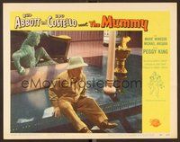 6x372 ABBOTT & COSTELLO MEET THE MUMMY LC #7 '55 great image of monster sneaking behind Lou!