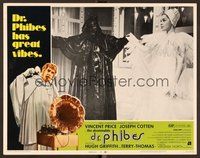 6x373 ABOMINABLE DR. PHIBES LC #2 '71 cool image of black shrouded guy with beautiful girl!