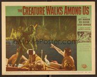 6x392 CREATURE WALKS AMONG US LC #2 '56 great close up of the monster on boat with top cast!