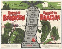 6x325 CURSE OF FRANKENSTEIN/HORROR OF DRACULA TC '64 greatest double creature feature!