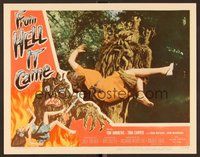 6x409 FROM HELL IT CAME LC '57 best close up of wacky tree monster carrying girl!