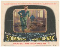 6x420 HOUSE OF WAX LC #6 '53 cool 3-D image of woman running from killer on the street!