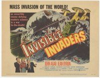 6x343 INVISIBLE INVADERS TC '59 an unearthly enemy defying modern science in a war to the death!