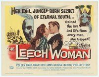 6x347 LEECH WOMAN TC '60 deadly female vampire drained love & life from every man she trapped!