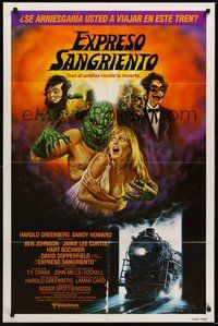 6x282 TERROR TRAIN Spanish/U.S. 1sh '80 Jamie Lee Curtis, completely different horror artwork!